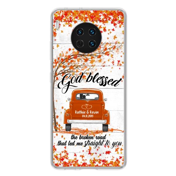 Custom Personalized Couple Phone Case - Best Gift For Couple - God Blessed The Broken Road That Led Me Straight To You - Case For Xiaomi, Oppo And Huawei