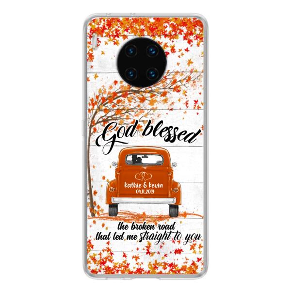 Custom Personalized Couple Phone Case - Best Gift For Couple - God Blessed The Broken Road That Led Me Straight To You - Case For Xiaomi, Oppo And Huawei