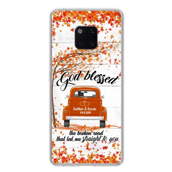 Custom Personalized Couple Phone Case - Best Gift For Couple - God Blessed The Broken Road That Led Me Straight To You - Case For Xiaomi, Oppo And Huawei