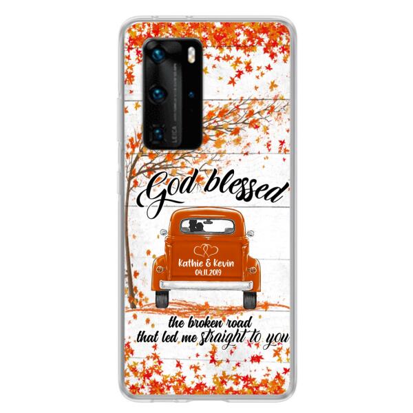 Custom Personalized Couple Phone Case - Best Gift For Couple - God Blessed The Broken Road That Led Me Straight To You - Case For Xiaomi, Oppo And Huawei