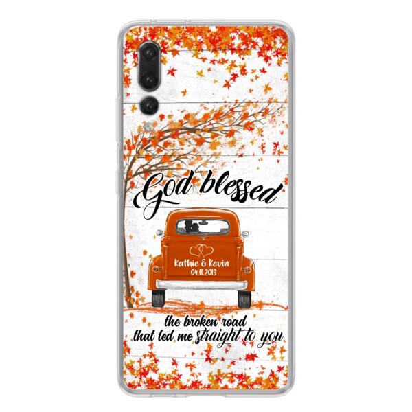 Custom Personalized Couple Phone Case - Best Gift For Couple - God Blessed The Broken Road That Led Me Straight To You - Case For Xiaomi, Oppo And Huawei