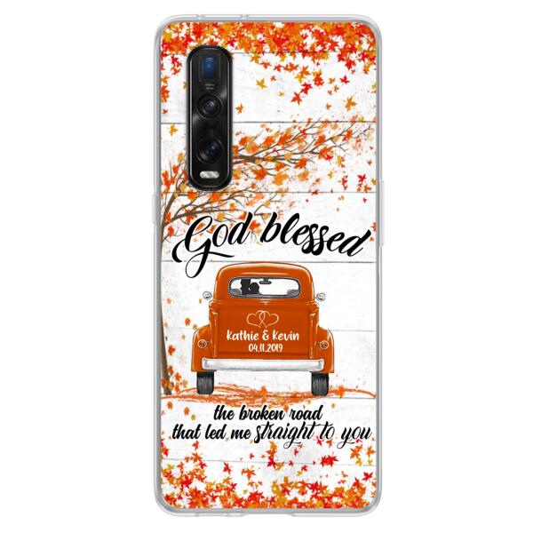 Custom Personalized Couple Phone Case - Best Gift For Couple - God Blessed The Broken Road That Led Me Straight To You - Case For Xiaomi, Oppo And Huawei