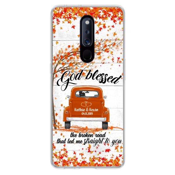 Custom Personalized Couple Phone Case - Best Gift For Couple - God Blessed The Broken Road That Led Me Straight To You - Case For Xiaomi, Oppo And Huawei