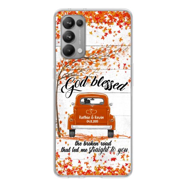 Custom Personalized Couple Phone Case - Best Gift For Couple - God Blessed The Broken Road That Led Me Straight To You - Case For Xiaomi, Oppo And Huawei