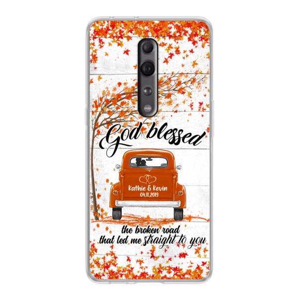 Custom Personalized Couple Phone Case - Best Gift For Couple - God Blessed The Broken Road That Led Me Straight To You - Case For Xiaomi, Oppo And Huawei