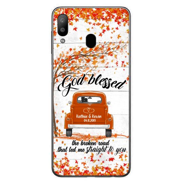 Custom Personalized Couple Phone Case - Best Gift For Couple - God Blessed The Broken Road That Led Me Straight To You - Case For Iphone And Samsung