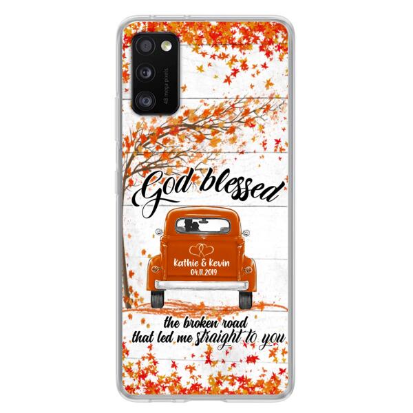 Custom Personalized Couple Phone Case - Best Gift For Couple - God Blessed The Broken Road That Led Me Straight To You - Case For Iphone And Samsung