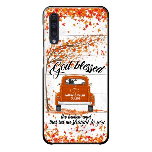 Custom Personalized Couple Phone Case - Best Gift For Couple - God Blessed The Broken Road That Led Me Straight To You - Case For Iphone And Samsung