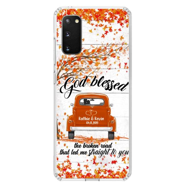 Custom Personalized Couple Phone Case - Best Gift For Couple - God Blessed The Broken Road That Led Me Straight To You - Case For Iphone And Samsung