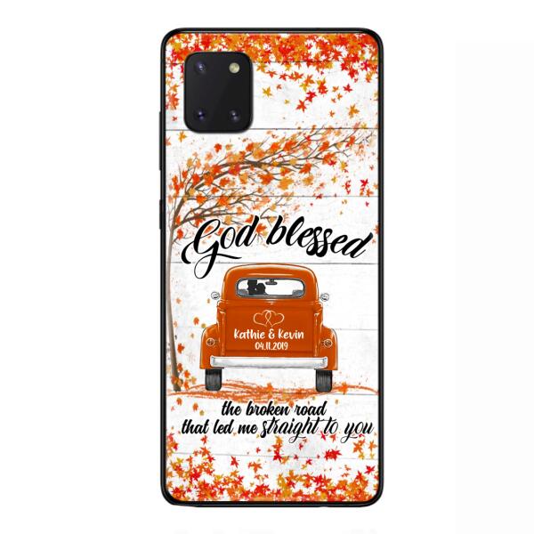 Custom Personalized Couple Phone Case - Best Gift For Couple - God Blessed The Broken Road That Led Me Straight To You - Case For Iphone And Samsung