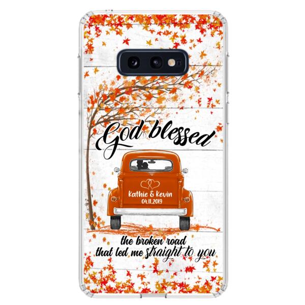 Custom Personalized Couple Phone Case - Best Gift For Couple - God Blessed The Broken Road That Led Me Straight To You - Case For Iphone And Samsung