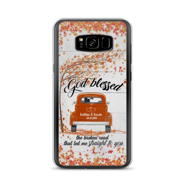 Custom Personalized Couple Phone Case - Best Gift For Couple - God Blessed The Broken Road That Led Me Straight To You - Case For Iphone And Samsung