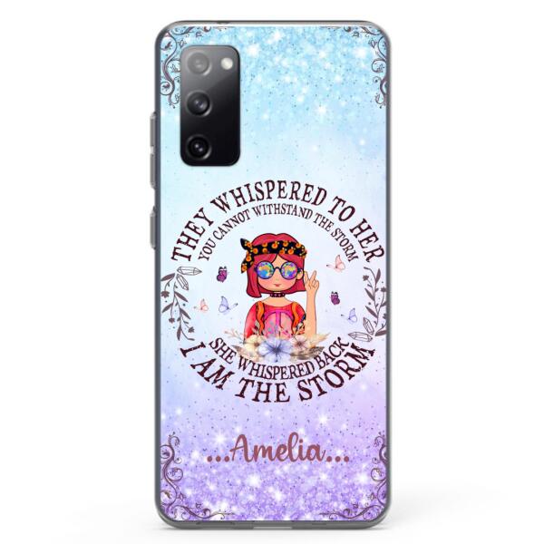 Custom Personalized Hippie Girl Phone Case - Best Gift For Hippie Girl - I Am The Storm - Case For iPhone And Samsung