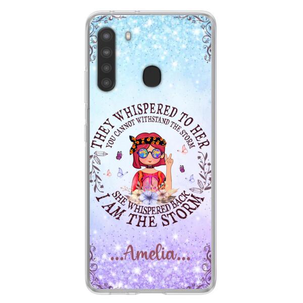 Custom Personalized Hippie Girl Phone Case - Best Gift For Hippie Girl - I Am The Storm - Case For iPhone And Samsung