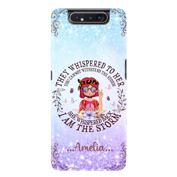 Custom Personalized Hippie Girl Phone Case - Best Gift For Hippie Girl - I Am The Storm - Case For iPhone And Samsung