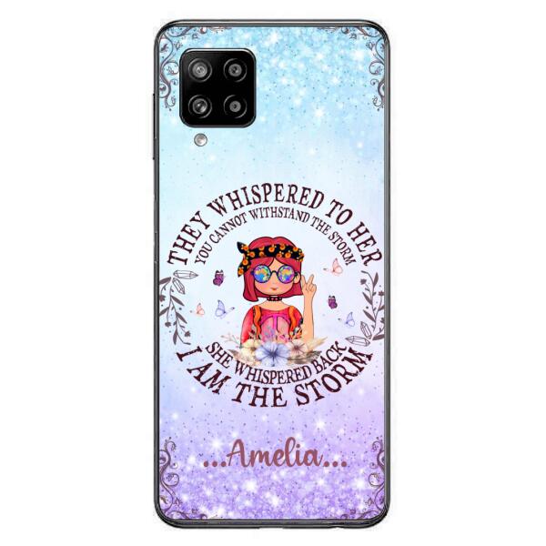 Custom Personalized Hippie Girl Phone Case - Best Gift For Hippie Girl - I Am The Storm - Case For iPhone And Samsung