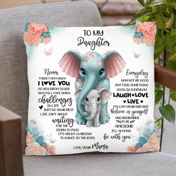 Custom Personalized To My Daughter/Granddaughter Quilt/ Fleece Blanket & Pillow Cover - Best Gift For Daughter/Granddaughter - Never Forget How Much I Love You