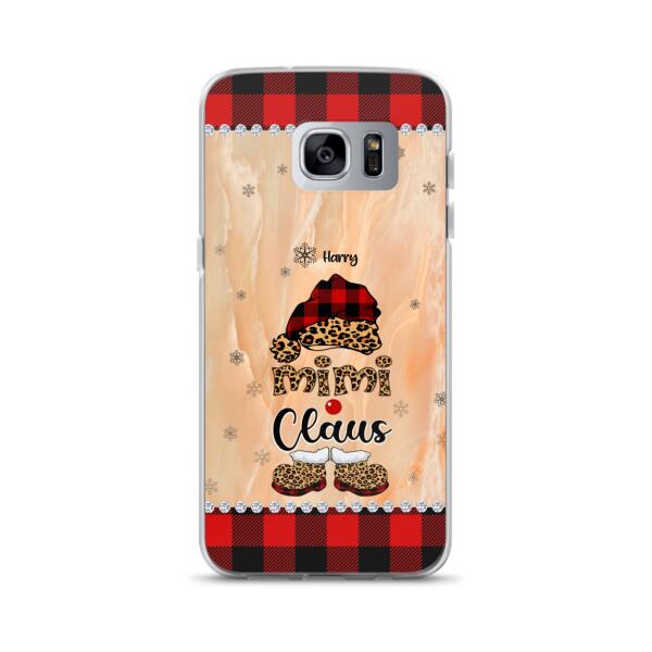 Custom Personalized Mimi Claus Phone Case - Upto 9 Names - Gift For Grandma - Case For iPhone And Samsung