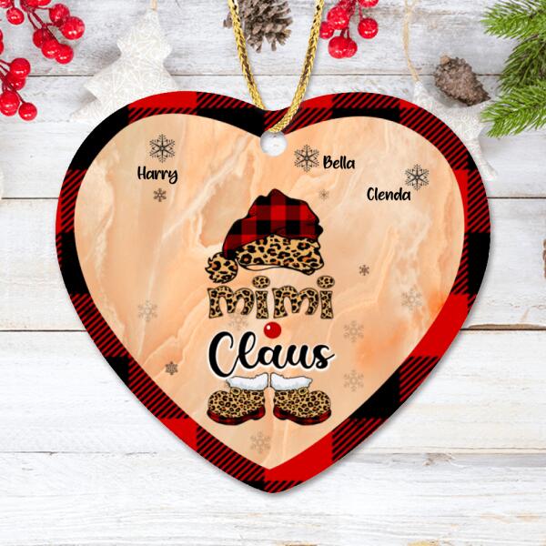 Custom Personalized Mimi Claus Ornament - Upto 9 Names - Gift For Grandma