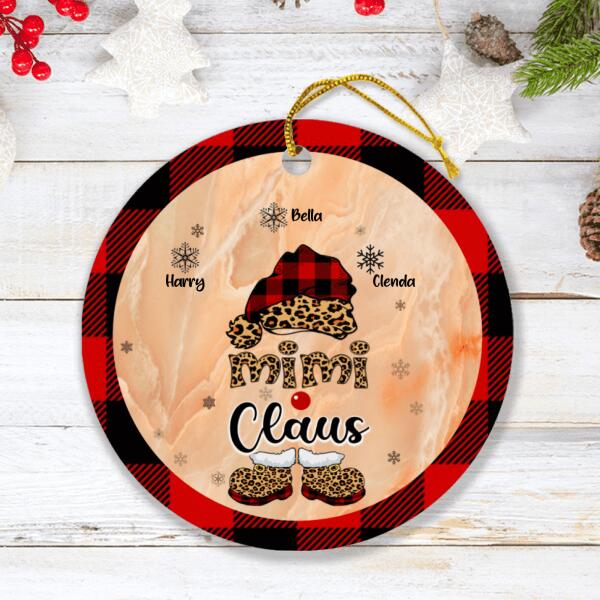 Custom Personalized Mimi Claus Ornament - Upto 9 Names - Gift For Grandma