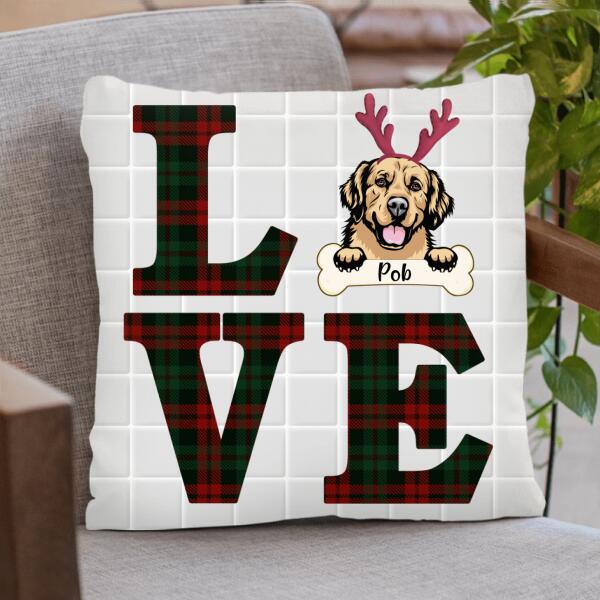 Custom Personalized Xmas Pet Pillow Cover  - Christmas Gift For Dog/ Cat Lover