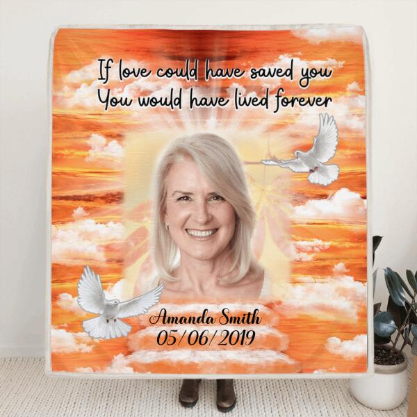 Custom Personalized Memorial Pillow Cover/ Quilt/ Fleece Blanket - Best Memorial Gift Idea - I Will Miss You Until We Meet Again