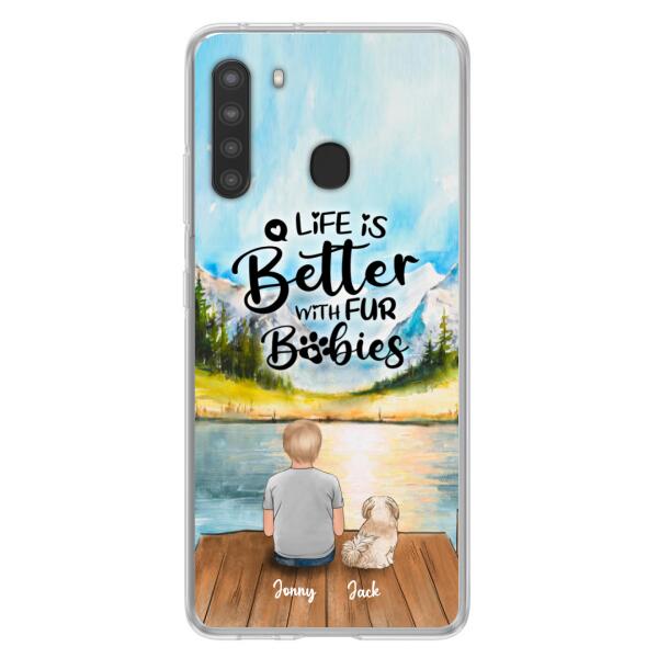 Custom Personalized Pet Kid Phone Case - Life Is Better With Fur Babies - Case For iPhone And Samsung