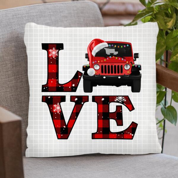 Custom Personalized Love Off - Road Car Pillow Cover