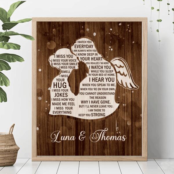 Custom Personalized I Miss Your Voice Memorial Poster - Memorial Gift Idea For Couple