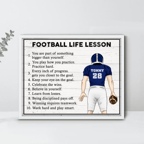 Personalized Football Life Lessons Poster - Best Gift For Football Lovers - You Are Part Of Something Bigger