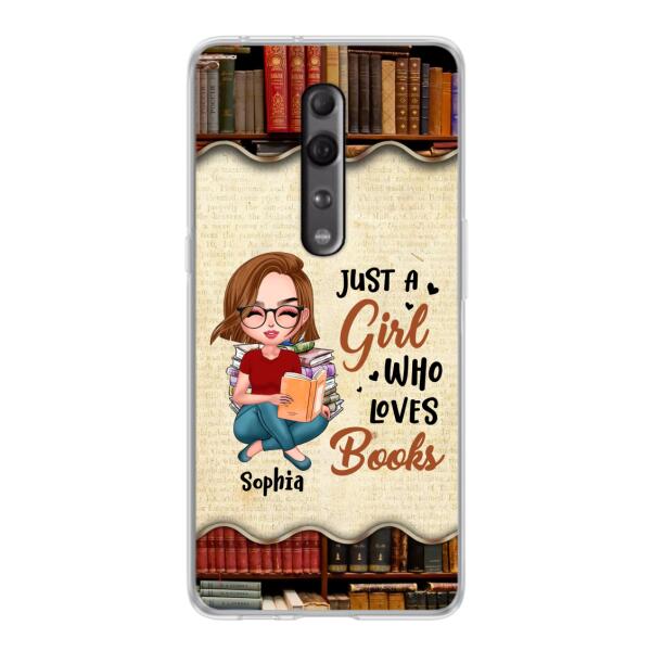 Custom Personalized Just A Girl Who Loves Books Phone Case - Gift Idea For Books Lover - Case For Xiaomi, Oppo And Huawei