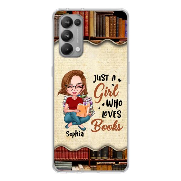 Custom Personalized Just A Girl Who Loves Books Phone Case - Gift Idea For Books Lover - Case For Xiaomi, Oppo And Huawei