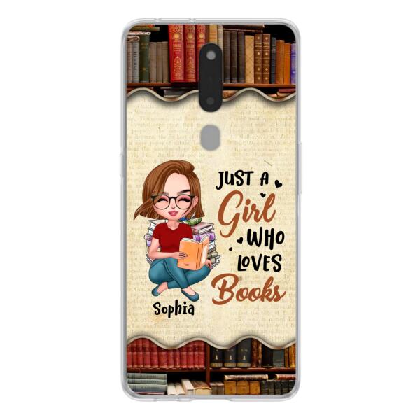 Custom Personalized Just A Girl Who Loves Books Phone Case - Gift Idea For Books Lover - Case For Xiaomi, Oppo And Huawei