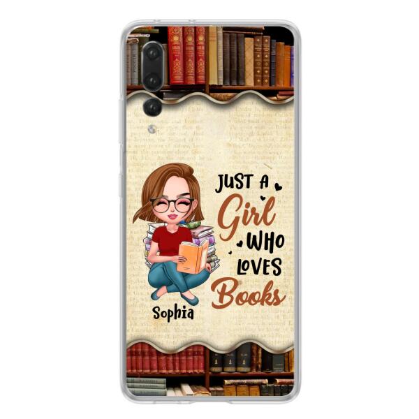 Custom Personalized Just A Girl Who Loves Books Phone Case - Gift Idea For Books Lover - Case For Xiaomi, Oppo And Huawei