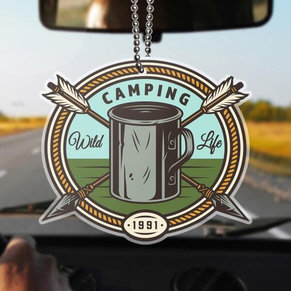 Custom Personalized Camping Car Ornament - Upto 12 Options - Gift Idea For Camping Lover