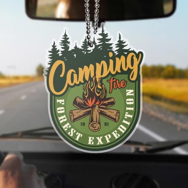 Custom Personalized Camping Car Ornament - Upto 12 Options - Gift Idea For Camping Lover