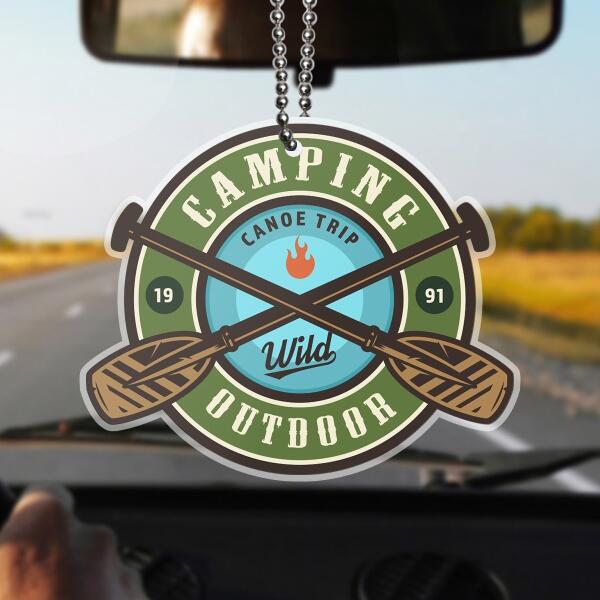 Custom Personalized Camping Car Ornament - Upto 12 Options - Gift Idea For Camping Lover