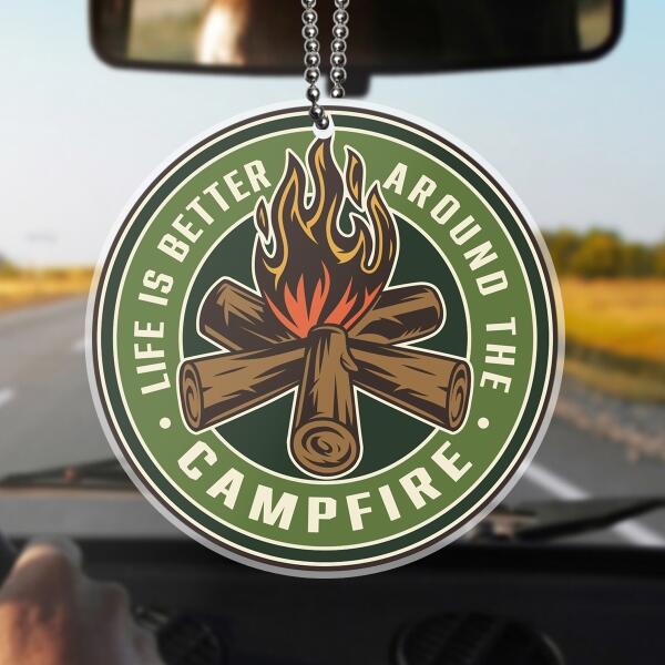 Custom Personalized Camping Car Ornament - Upto 12 Options - Gift Idea For Camping Lover