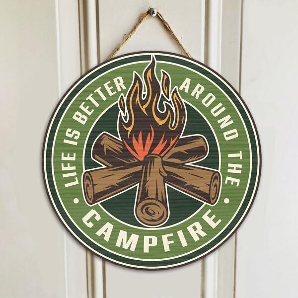 Custom Personalized Camping Door Sign - Upto 12 Options - Gift Idea For Camping Lover