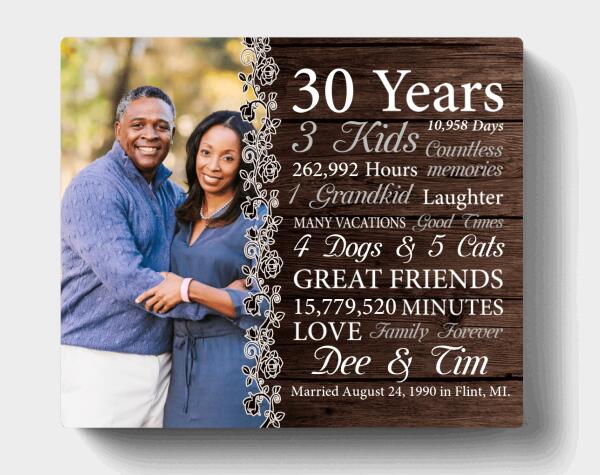 Custom Personalized Marrige Aniversary Canvas - Valentine Gift For Married Couples