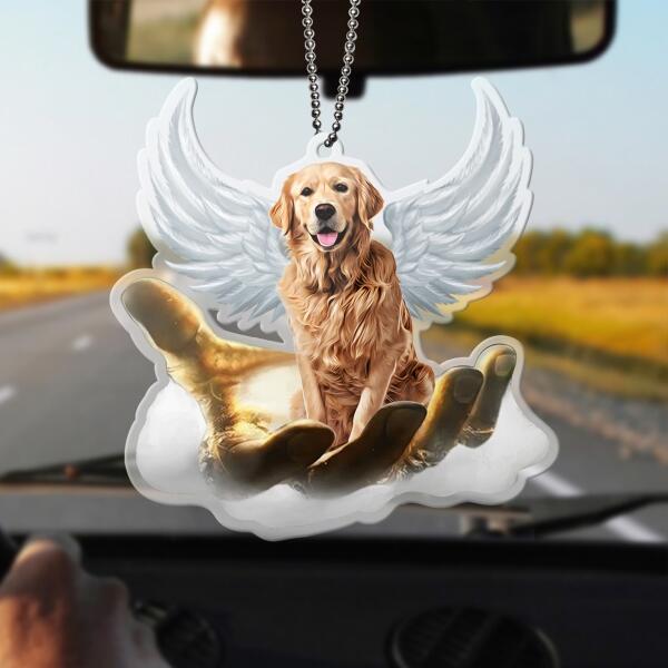 Custom Personalized Memorial Dog Car Ornament - Upto 12 Dog Breeds - Gift Idea For Dog Lover