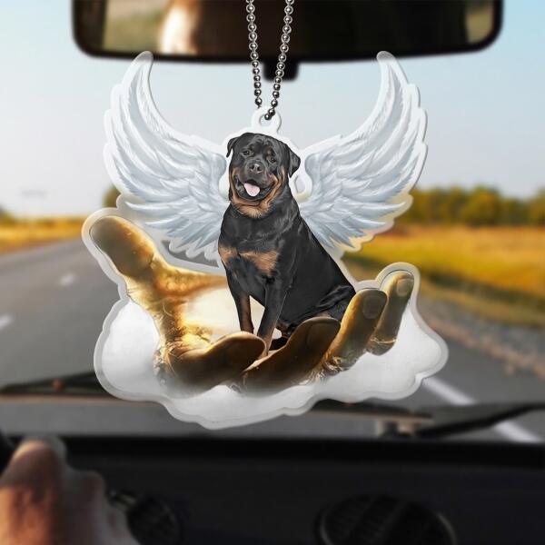 Custom Personalized Memorial Dog Car Ornament - Upto 12 Dog Breeds - Gift Idea For Dog Lover