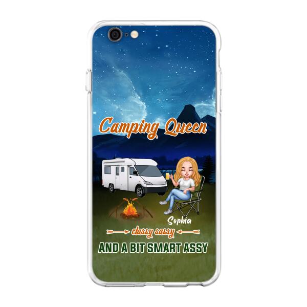 Custom Personalized Camping Queen Phone Case - Gift Idea For Camping Lover - Case For iPhone And Samsung