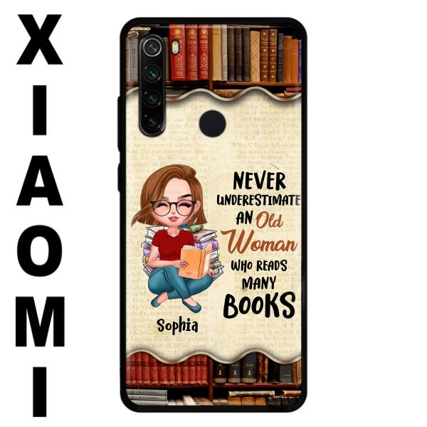 Custom Personalized Old Woman Books Phone Case - Gift Idea For Books Lover - Case For Xiaomi, Oppo And Huawei