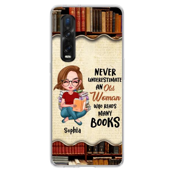 Custom Personalized Old Woman Books Phone Case - Gift Idea For Books Lover - Case For Xiaomi, Oppo And Huawei