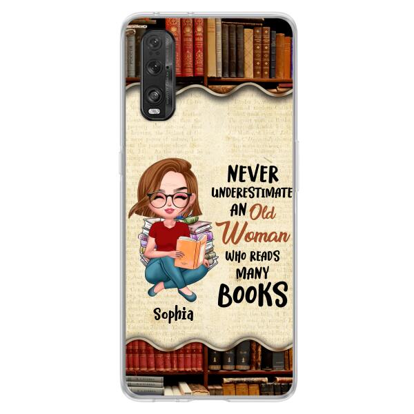 Custom Personalized Old Woman Books Phone Case - Gift Idea For Books Lover - Case For Xiaomi, Oppo And Huawei