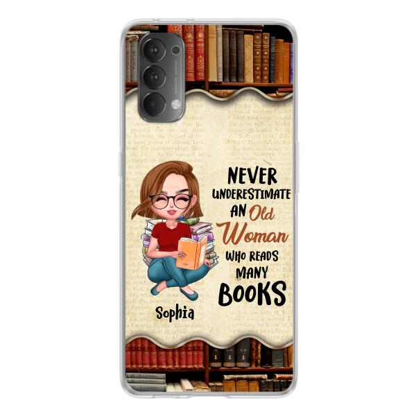 Custom Personalized Old Woman Books Phone Case - Gift Idea For Books Lover - Case For Xiaomi, Oppo And Huawei