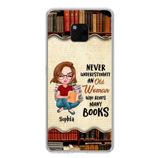 Custom Personalized Old Woman Books Phone Case - Gift Idea For Books Lover - Case For Xiaomi, Oppo And Huawei