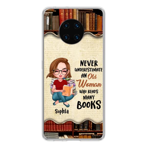 Custom Personalized Old Woman Books Phone Case - Gift Idea For Books Lover - Case For Xiaomi, Oppo And Huawei