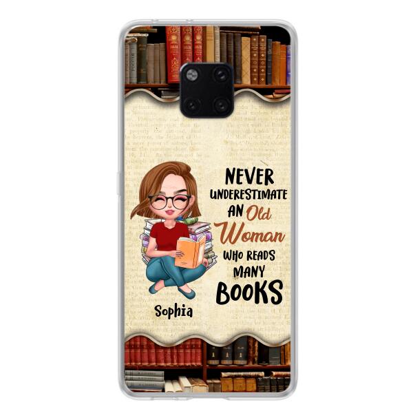 Custom Personalized Old Woman Books Phone Case - Gift Idea For Books Lover - Case For Xiaomi, Oppo And Huawei